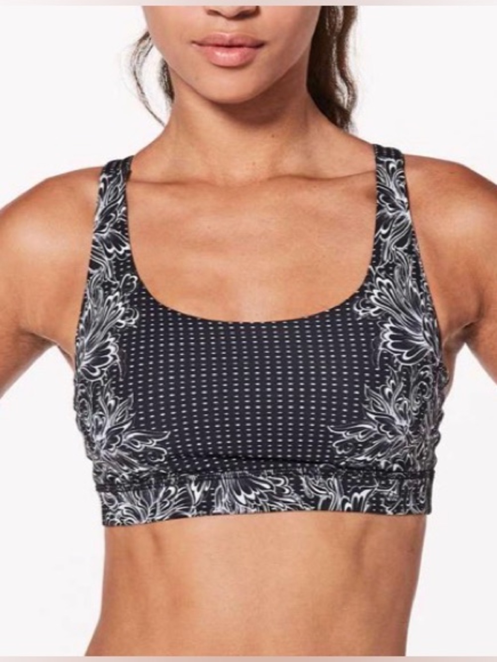 Lululemon Energy Bra Infinity Energy Bra Alpine White Black